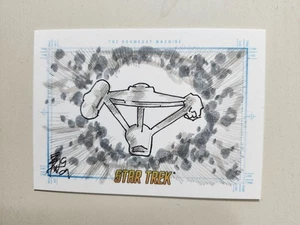 Star Trek RARE Signed Sketchafex Doomsday Machine Limited Insert Enterprise COOL - Bild 1 von 2