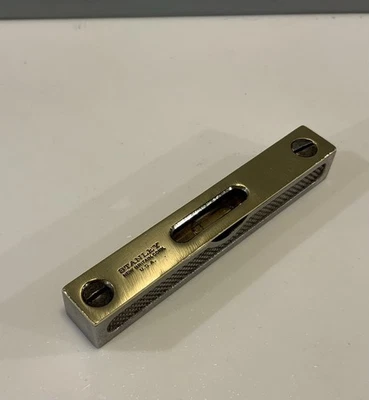 Vintage Stanley New Britain Conn USA Engineers 4” Brass Top Spirit Level - Image 1 of 4