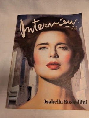 1988 Interview Magazine Warhold ISABELLA ROSSELLINI Carrie Fisher Michael J Fox Foto 1 de 4