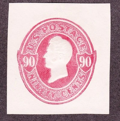 US U211 90c Envelope Cut Square Mint SCV $115 (011) - Image 1 of 2