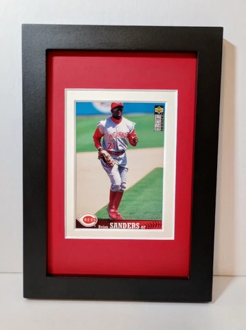 Deion Sanders Cincinnati Reds Display Custom Framed MLB Baseball Card Plaque Cover