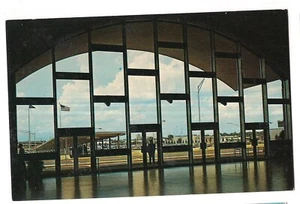 Eingang Fenster FLUGVERKEHRSTERMINAL Flughafen Atlanta Georgia Postkarte GA - Bild 1 von 2