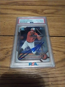 Jackson Holliday Signed Autographed 2022 1st Bowman Card #BD-168 PSA DNA ORIOLES - Picture 1 of 3