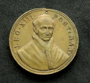 Germany Priester Leo XIII Pope, medal 1887. Vatican Jubilee. Very scarce - Picture 1 of 3