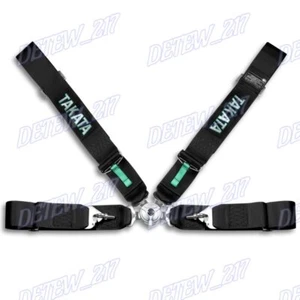 Arnés de cinturón de seguridad de carreras Camlock de 4 puntos a presión de 3" negro TAK universal nuevo - Imagen 1 de 9