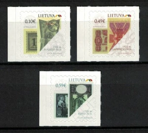 LITHUANIA 2020 SYMBOLS OF LITHUANIA STATE HISTORIC PAPER BANKNOTES SET 5 STAMPS - Picture 1 of 3