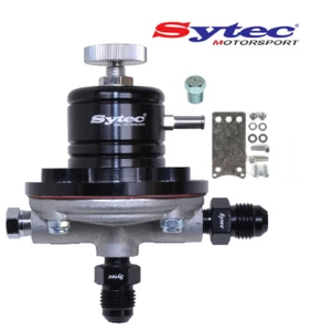 SYTEC 1:1 SAR ADJUSTABLE 5 BAR FUEL PRESSURE REGULATOR BLACK -6 AN6 JIC6 UNIONS - Picture 1 of 2