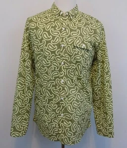 Levi's California ~ Men's Size XL Long Sleeve Green & Yellow Shirt~Paisley  - Picture 1 of 11