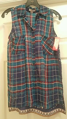 Xhilaration Ladies sheer, sleeveless top, SZ. XS - Image 1 of 3