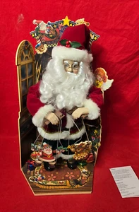 Vintage Christmas Holiday Time Musical Animated Santa Puppeteer Tested - Picture 1 of 3