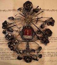 reliquien shrine relicario relic reliquary SWEATBAND B.VIRGIN MARY JESUS CHILD