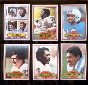 1980 Houston Oilers Set KEN STABLER BILLY JOHNSON ROBERT BRAZILE MIKE RENFRO - Bild 1 von 1