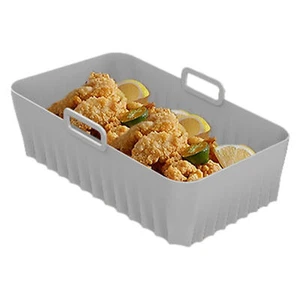 2 * Silicone Air Fryer Tray Basket Liners Non-Stick Safe Oven Baking Tray - Picture 1 of 10