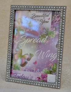 METAL: SPARKLY FINISH - 7 x 5 INCH QUALITY PHOTOGRAPH FRAME! GREAT CONDITION - Picture 1 of 5
