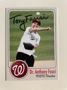 DR ANTHONY Tony FAUCI autograph WASHINGTON NATIONALS Covid custom card signed - Picture 1 of 2