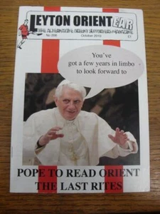 Octubre-2010 Fanzine: Leyton Orient - Leyton Orientear, Número 206 (plegado). Todo Reino Unido o - Imagen 1 de 1