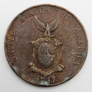 1937-M 1 Centavo Fine Details Philippines US Manila Mint Bronze Coin One USA - Picture 1 of 2