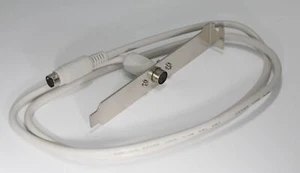MiniDin6 PS2 Panel Mount Cable Male to Female 3ft port - Picture 1 of 4