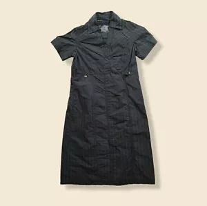 Cecil Black Striped Short Sleeved Dress Size Small - Picture 1 of 5