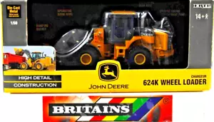 COMO NUEVO 1:50 ERTL Britains 15415 JOHN DEERE 624K CARGADOR DE RUEDAS Modelo PANTALLA Perfecto - Imagen 1 de 19