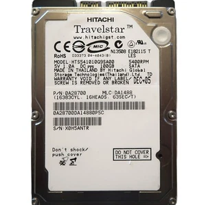 Hitachi HTS541010G9SA00 0A28700 DA1488 (X0H5) Thailand 2.5" 100gb Sata HDD DEC05 - Picture 1 of 1