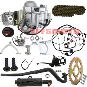 125cc 3 + 1 Semi Auto & Reverse Engine Motor PIT QUAD DIRT BIKE ATV DUNE BUGGIES - Picture 1 of 12