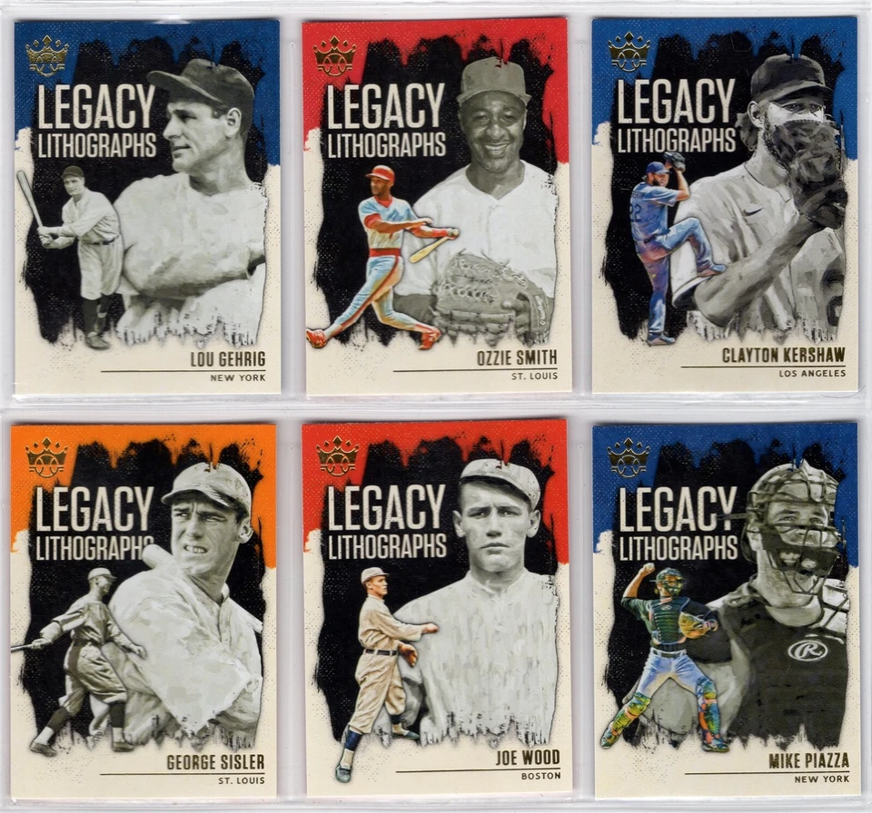 2021 Panini Diamond Kings Lot of 6 Legacy Lithographs *BL021 - Image 1 of 1