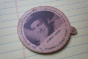 Kiwi1950's Dixie Cup Lid Hoodsie Forrest Tucker actor with tab - Picture 1 of 1