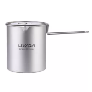Lixada Ti Coffee Mug Anti-Overflow Cooling Vent Outdoor Water Cup B4Z6 - Picture 1 of 12