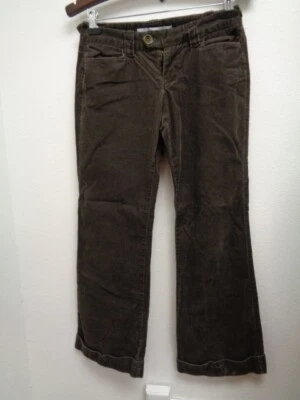 Antiguo Pantalón Azul Marino Pana Marrón Talla 2 tiro Medio Foto 1 de 3