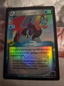My Little Pony CCG - Torch, Greater Wyrm - #12 SR FOIL - Defenders Of Equestria - Picture 1 of 2