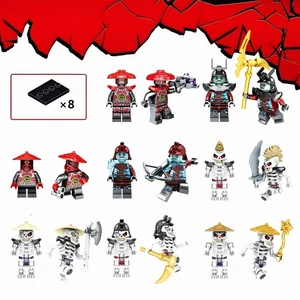 8pc Ninjago Minifigures Skeleton General Blizzard Stone Scout Building Block Set - Picture 1 of 10
