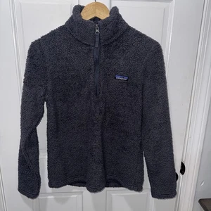 Jersey Patagonia polar para mujer pequeño gris pila profunda cuarto cremallera exterior dama - Imagen 1 de 5