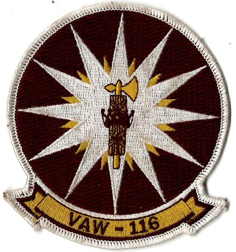PARCHE MILITAR VAW-116 ESCUADRÓN DE COMANDO Y CONTROL AEROTRANSPORTADO DE LA MARINA DE EE. UU. Foto 1 de 1