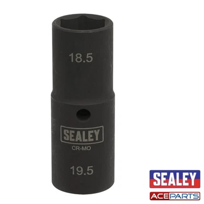 Sealey Deep Impact Socket 1/2" Drive 18.5mm 19.5mm Wheel Bolt Nut Remover - Image 1 of 4