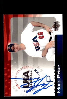 Signed Baseball Card Auto Mark Prior 2004 Upper Deck USA #USA-146 - Image 1 of 2