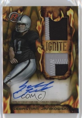 2023 Composite Gold Power Surge Refractor /50 Sebastian Janikowski Patch Auto - Image 1 of 2
