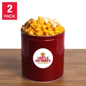 Red Popcorn Tin, 2-Pack, 2 Gallons Total - Picture 1 of 12
