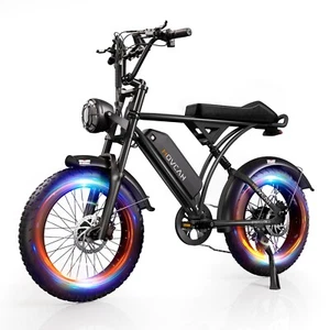 Movcan 20" Fat Tire Electric Bike 1000W 30mph 48V 15.6Ah Mountain Ebike Adults - Picture 1 of 9