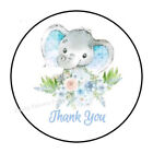30 THANK YOU BOY BABY ELEPHANT SHOWER ENVELOPE SEALS LABELS STICKERS FAVORS 1.5