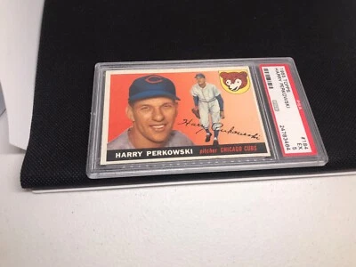 1955 Topps Baseball #184 Harry Perkowski Chicago Cubs PSA 5 EX - Image 1 of 2