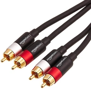 Cable de subwoofer estéreo de audio RCA Amazon Basics de 2 machos a 2 machos - Imagen 1 de 1