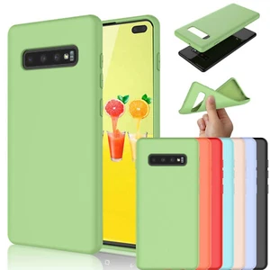 For Samsung Galaxy S10 +/S10 E Silicone Phone Case Cover + Screen Protector - Picture 1 of 57