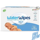 WaterWipes Original Plastic Free Baby Wipes, 720 Count (12 packs), 99.9% Water B