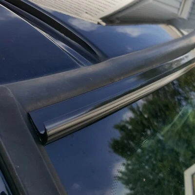 Black Automotive Windshield Rain Gutter Guard Deflector For Mitsubishi Models - Image 1 of 2
