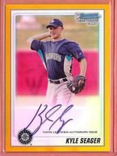 2010 BOWMAN CHROME PROSPECT 1ST GOLD REFRACTOR KYLE SEAGER AUTO 40/50!!