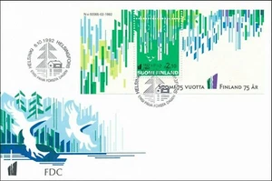 Birch Forest Finland Independence 75 Years Swans Finland Sheet Mint FDC 1992 - Picture 1 of 1