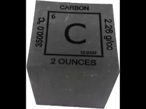 Colección Elemental Cube: cubo de carbono sólido de 1,25 pulgadas 2 onzas - Imagen 1 de 3