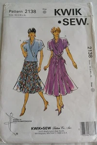 Kwik Sew Sewing Pattern Women's TOP SKIRT DRESS 2138 K Martensson XS-S-M-L-XL UC - Picture 1 of 5
