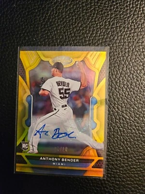 2022 Panini Chronicles Certified Gold Anthony Bender RC Auto /10 Marlins - Image 1 of 3